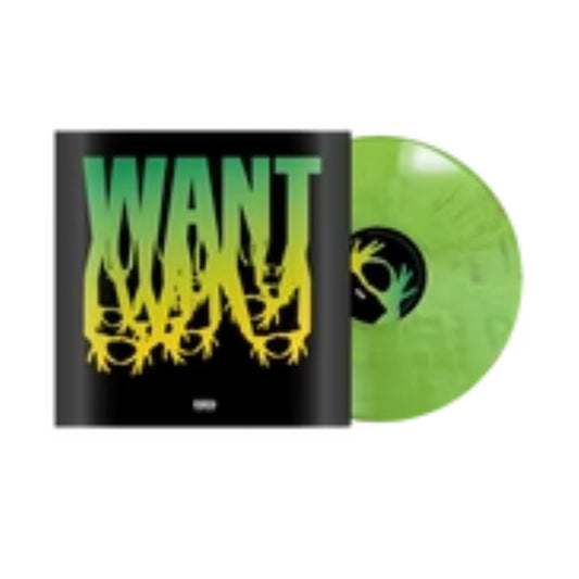 3OH!3 - Want (15 Year Anniversary Edition) - Puke Green - Signed/Autographed Lyrics - BeatRelease