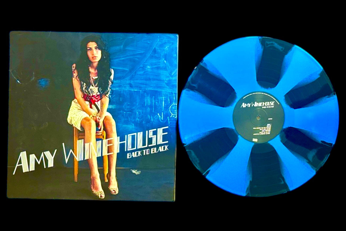 Amy Winehouse - Back To Black - Black Blue Swirl