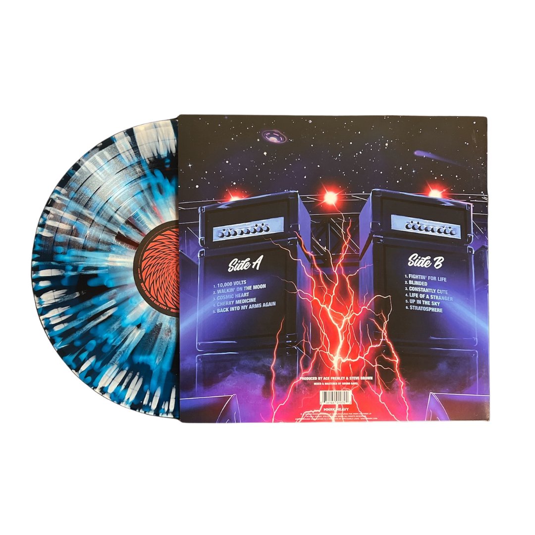 Ace Frehley - 10,000 Volts (IEX) Color In Color - Clear with Red, Blue & Silver Splatter Vinyl - BeatRelease